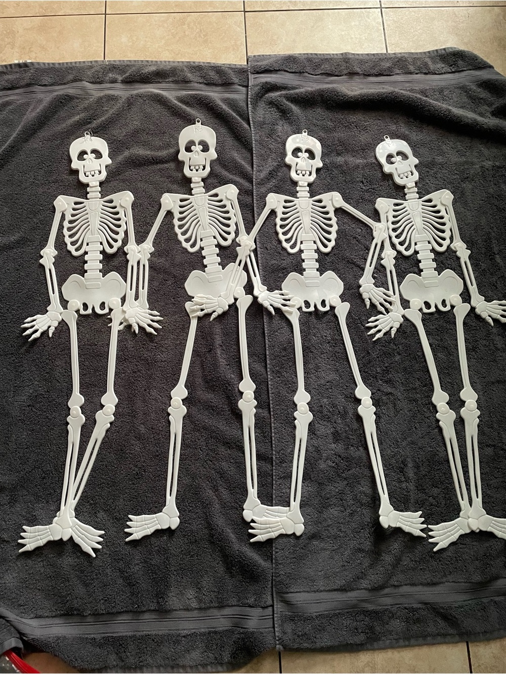 White Plastic Skeleton Costume Decorations - Kids Costume Accessory